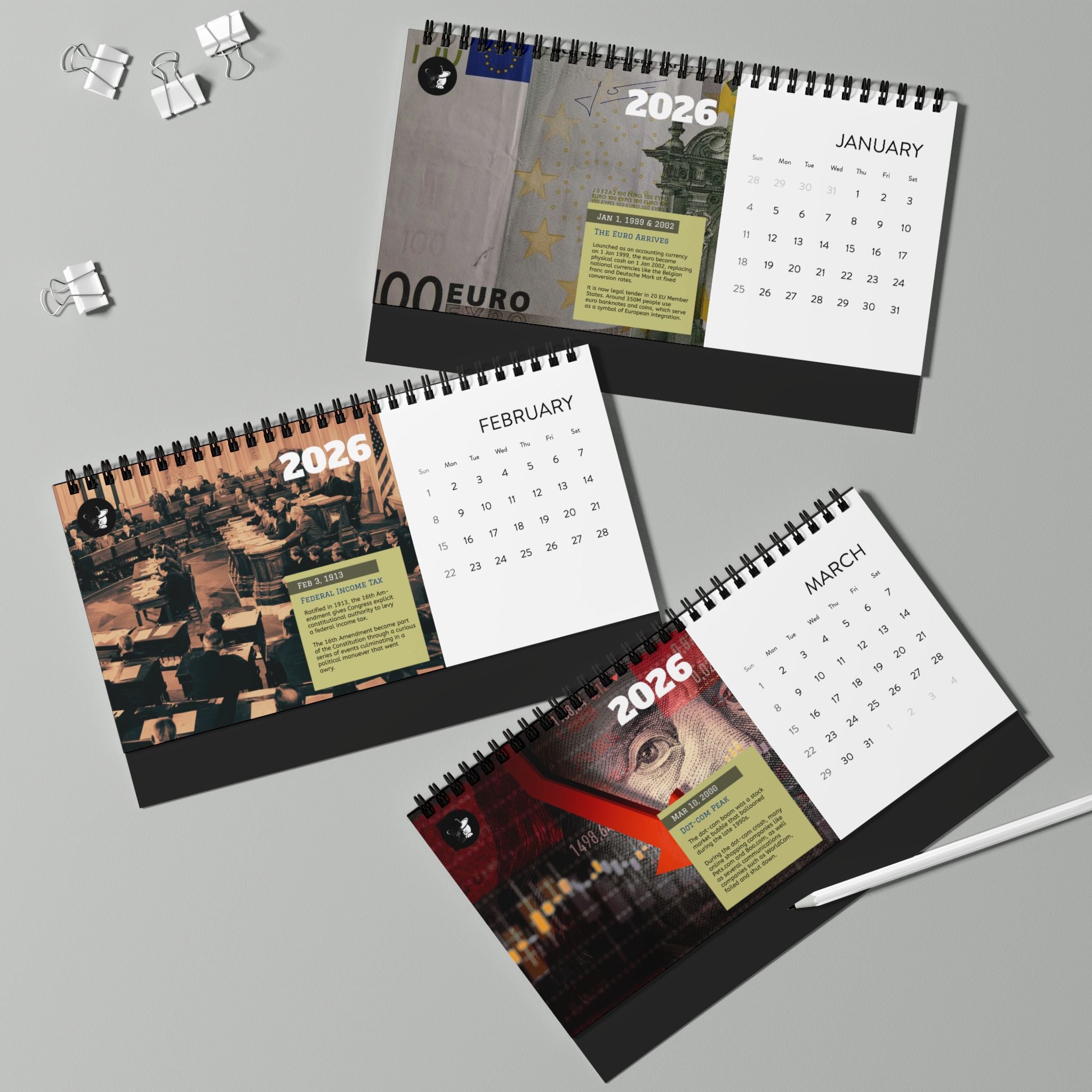 AG™ Desktop Calendar (2026): 12 Moments That Shaped Money, Business, and Markets